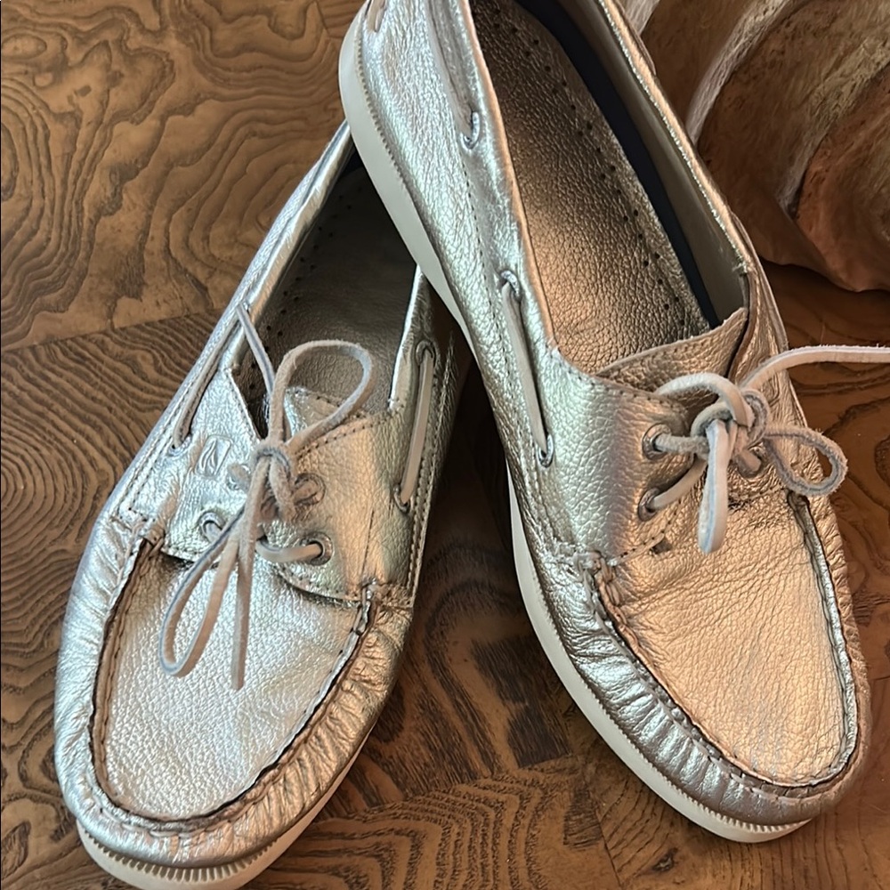 Women's Sperry Top Sider Metallic Gold(light) Boat Shoes